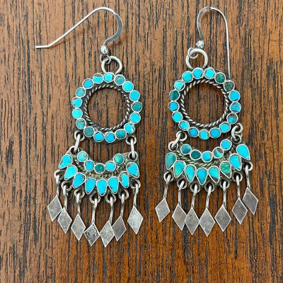 Zuni Dishta Turquoise Earrings