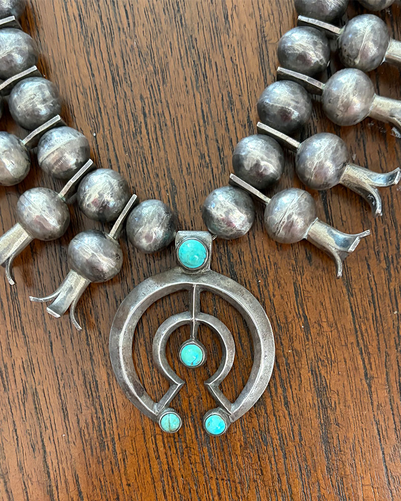 Early Navajo Squash Blossom Necklace Early Navajo Squash Blossom Necklace