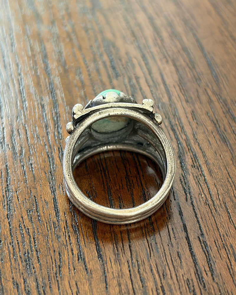 Navajo Twist Wire Turquoise Ring Navajo Twist Wire Turquoise Ring