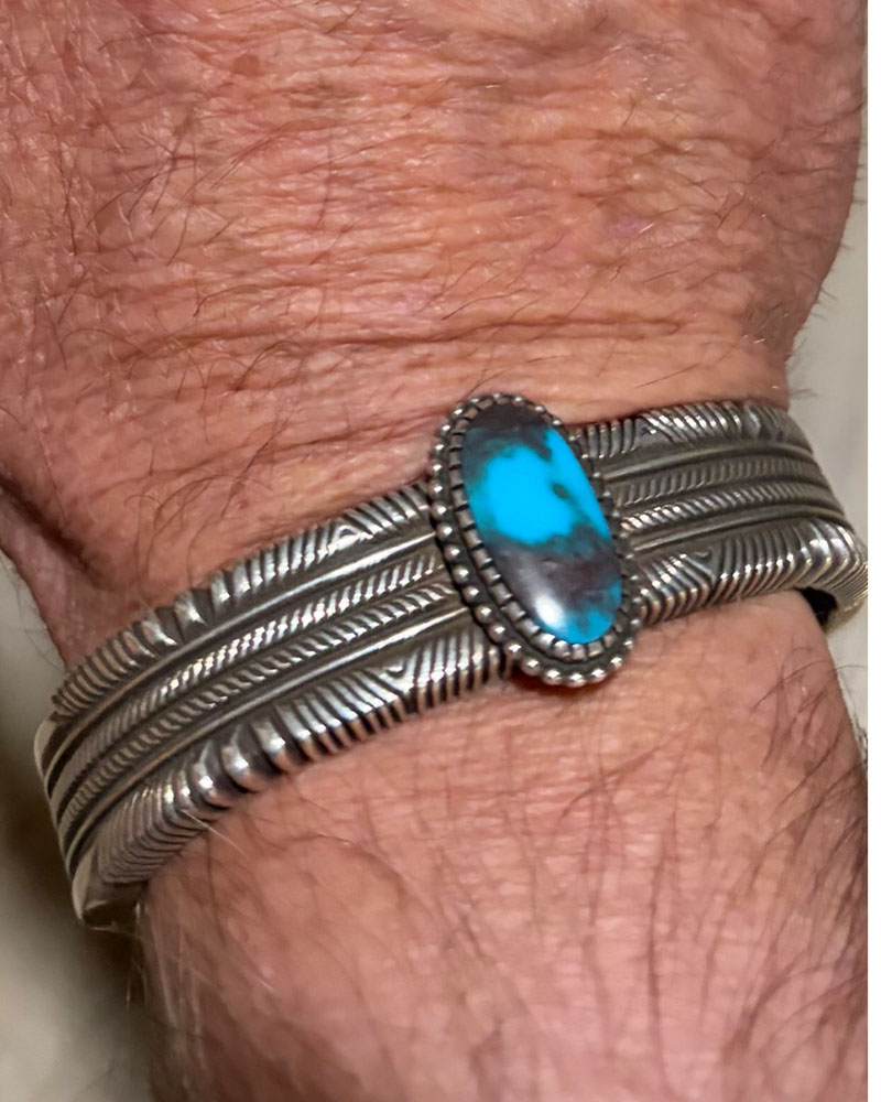 Ron Bedonie hand filed Bracelet with Bisbee