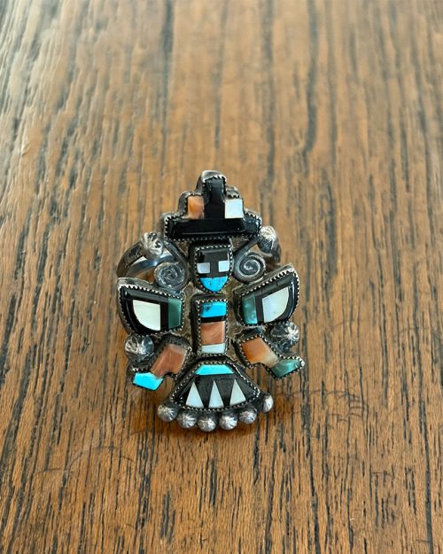 Zuni Inlay Knifewing Ring