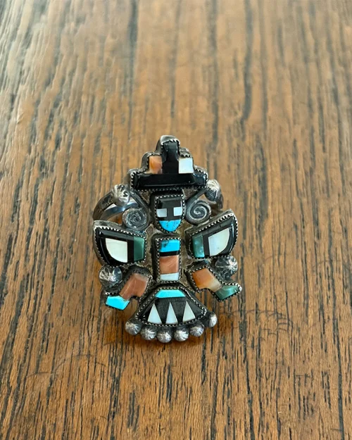 Zuni Inlay Knifewing Ring