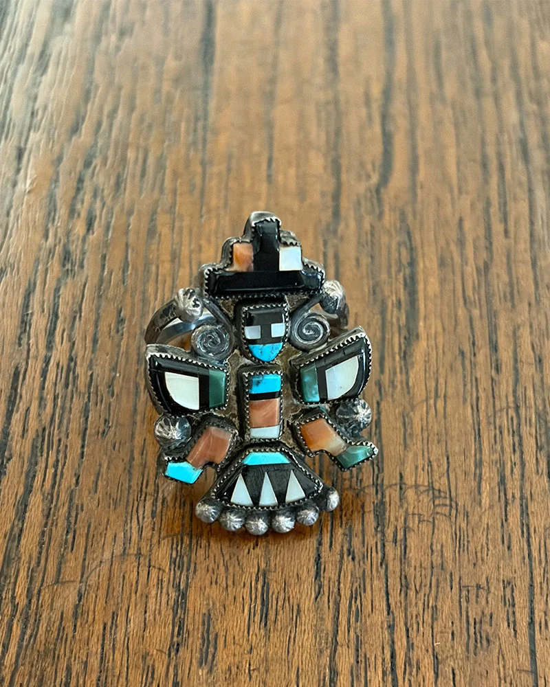 Zuni Inlay Knifewing Ring