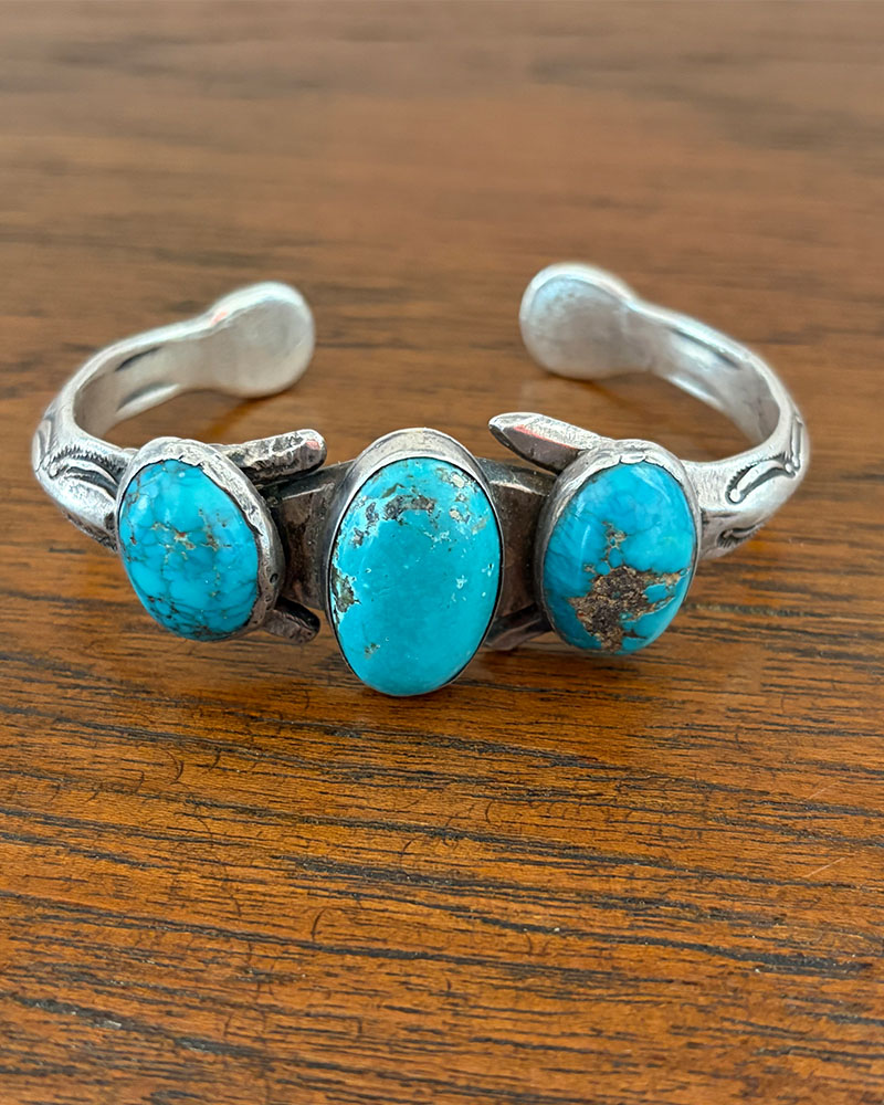 Navajo Silver and Turquoise Bracelet