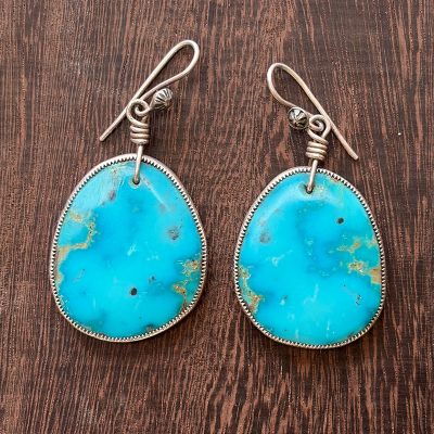 Blue Gem Turquoise Earrings