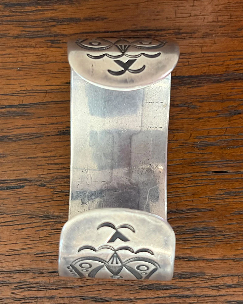 Navajo Stamped Silver Bracelet