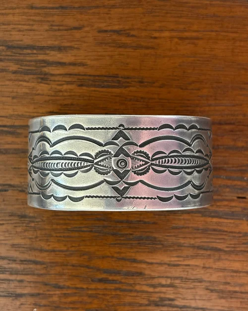 Navajo Stamped Silver Bracelet