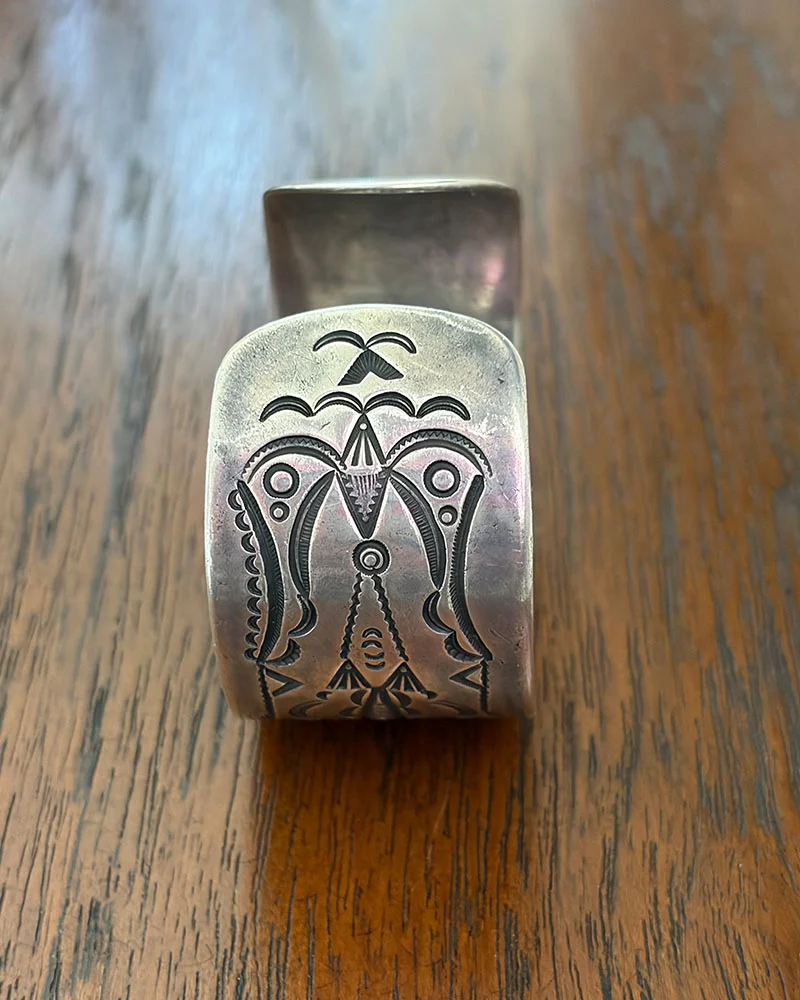 Navajo Stamped Silver Bracelet