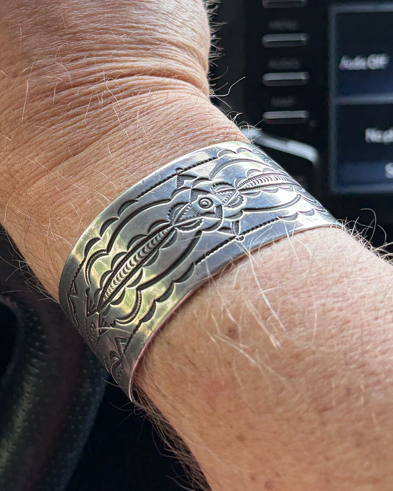 Navajo Stamped Silver Bracelet