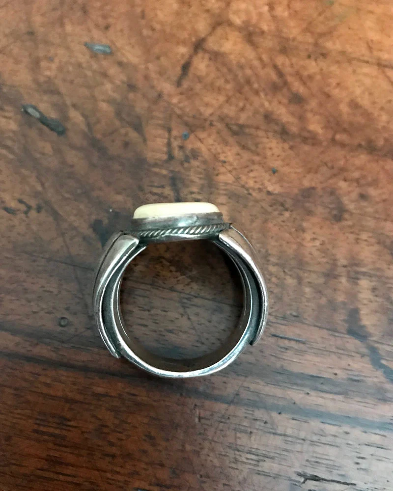Fossilised Mammoth Ivory Ring