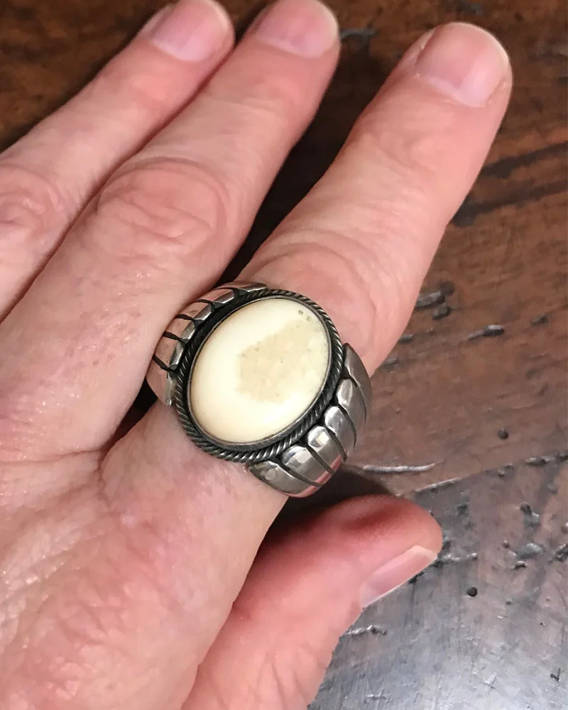 Fossilised Mammoth Ivory Ring