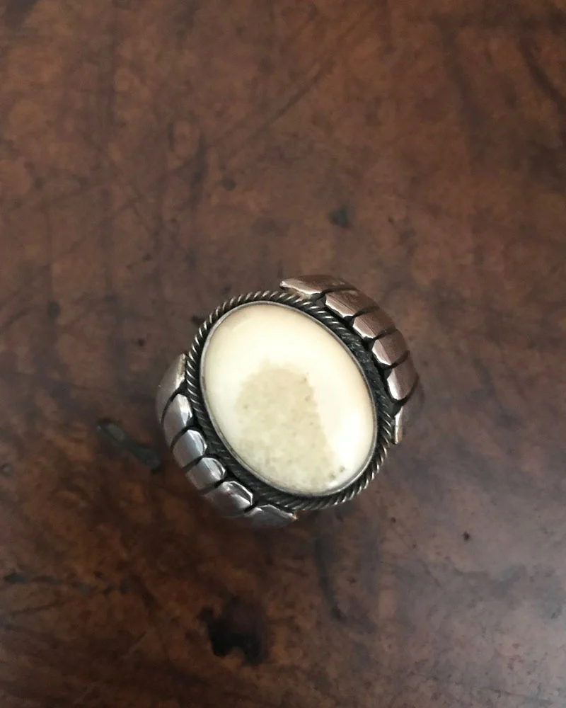 Fossilised Mammoth Ivory Ring