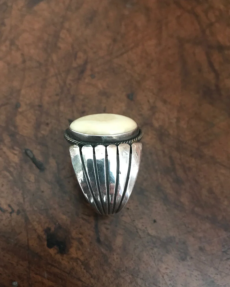 Fossilised Mammoth Ivory Ring
