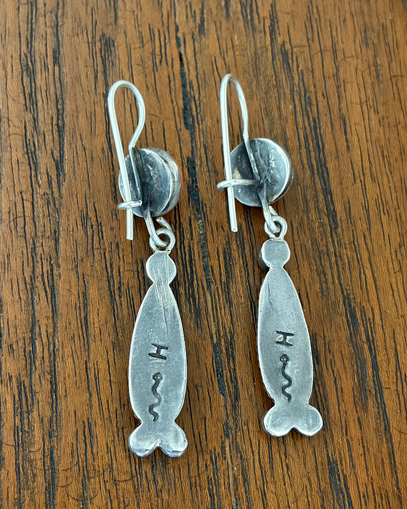 Morris Talawytewa Robinson Coral Earrings