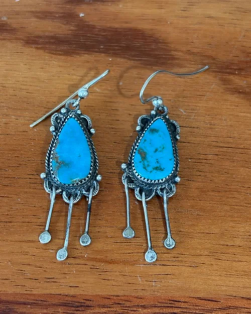 Navajo/Zuni Blue Gem Earrings