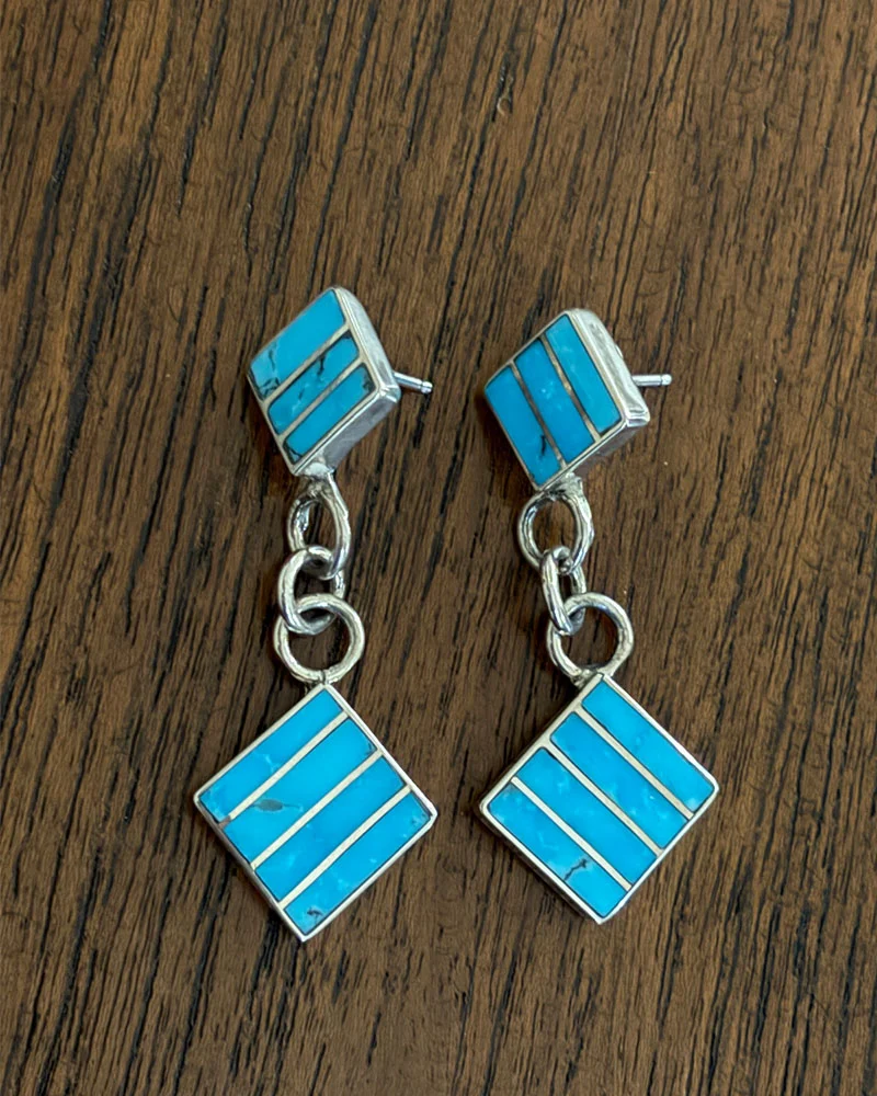 Contemporary Channel Inlay Earrings
