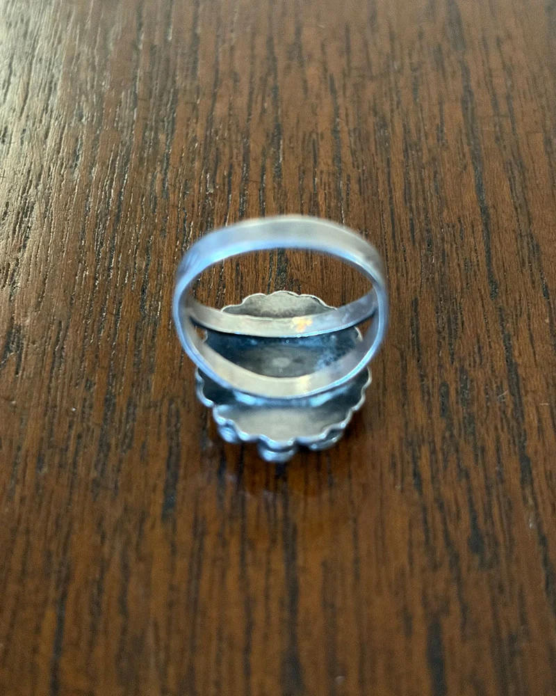 Petite Fit Green Cluster Ring