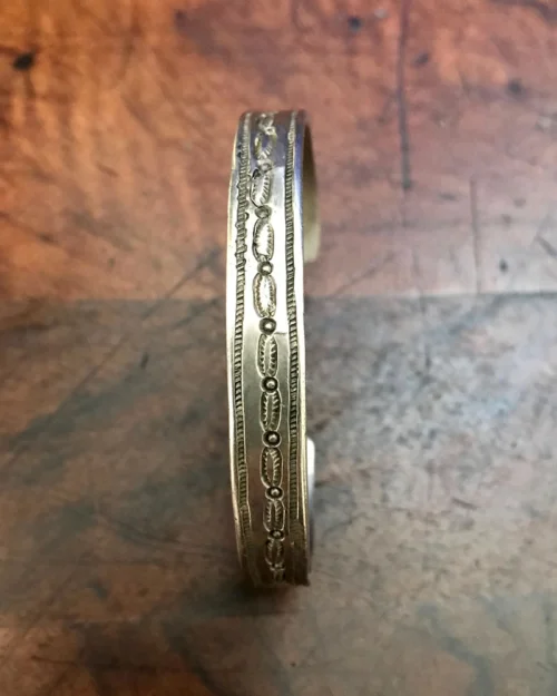 Stamped Silver Navajo Bracelet
